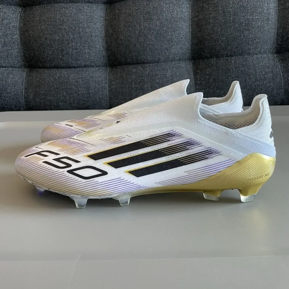 Adidas Adizero F50 Elite LL FG Soccer Cleats Mens 9.5 White Gold Road To Glory